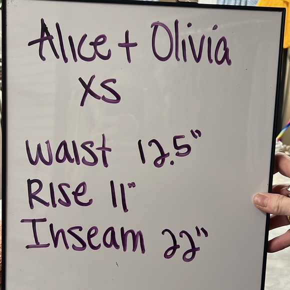 Alice + Olivia NWOT Elba Cropped Wide Leg Pant Size XS in Brown and Gold - Picture 7 of 10